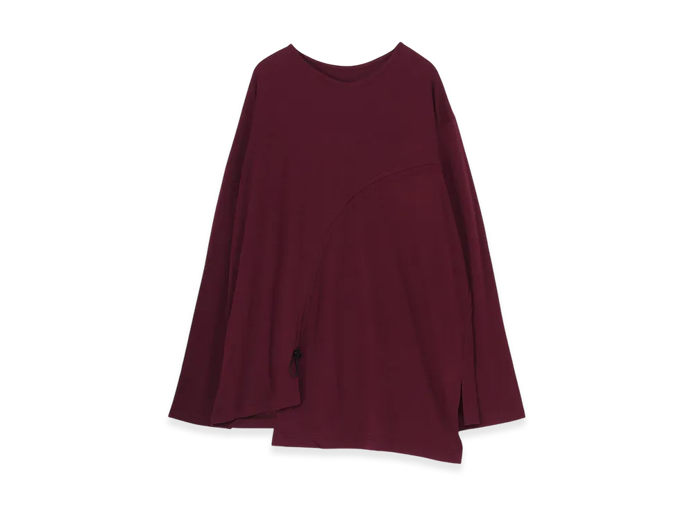 Ground Y C/Mo Jersey Curved Crawcord Long Sleeved T-Shirt "Purple"