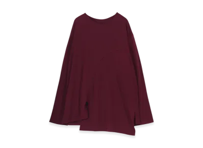 Ground Y C/Mo Jersey Curved Crawcord Long Sleeved T-Shirt "Purple"