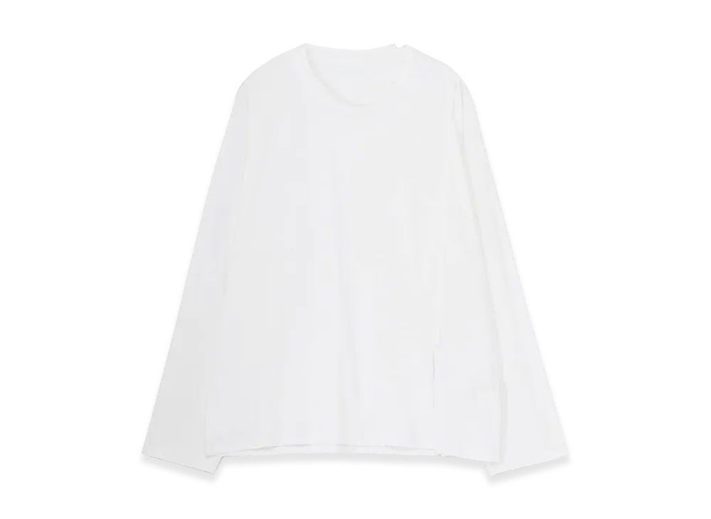 Ground Y Cotton Jersey Mix Block Long Sleeved T-Shirt "White"
