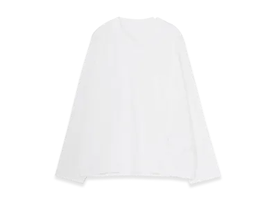 Ground Y Cotton Jersey Mix Block Long Sleeved T-Shirt "White"