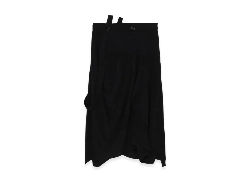 Ground Y Crepe De Chine Square Skirt "Black"