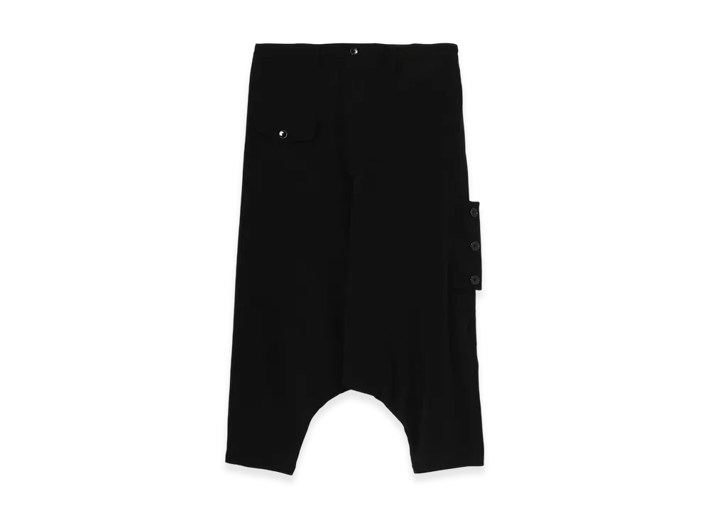 Ground Y Crepe De Chine Pocket Sarouel Pants "Black"