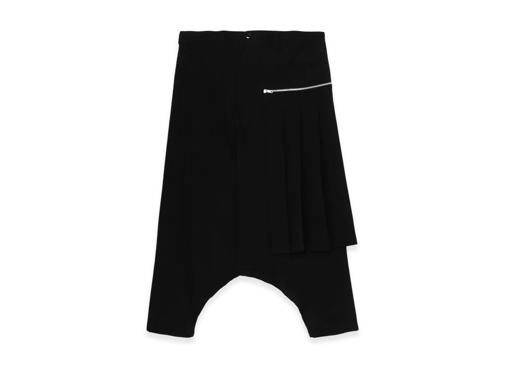 Ground Y Crepe De Chine Pleated Sarouel Pants "Black"