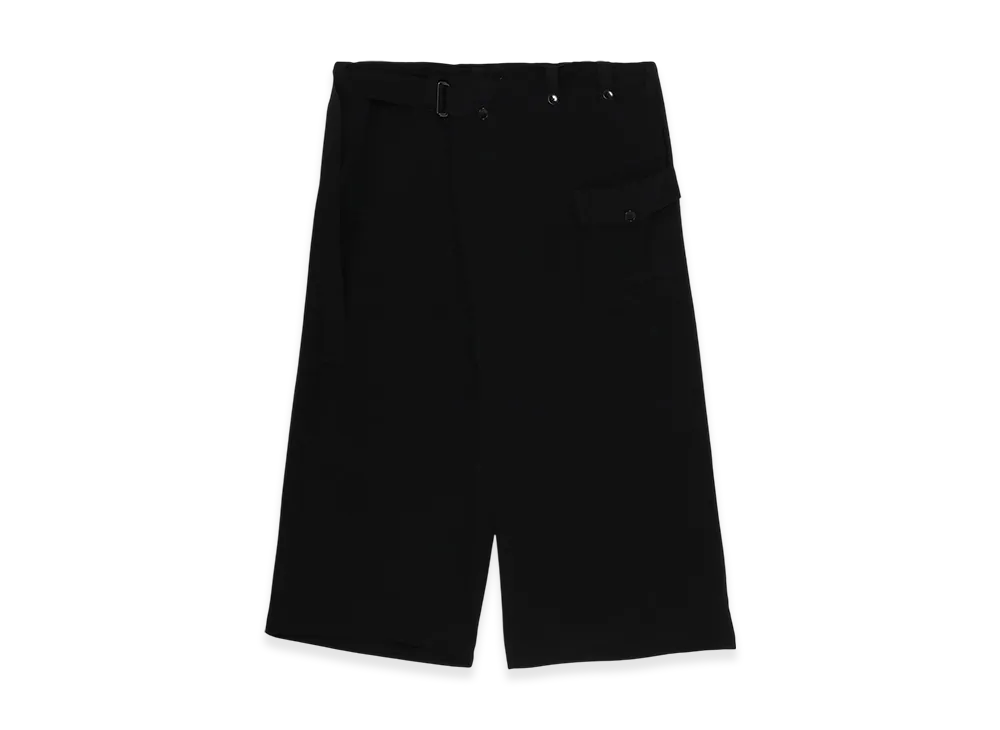 Ground Y Crepe De Chine Wrap Skirt Pants "Black"