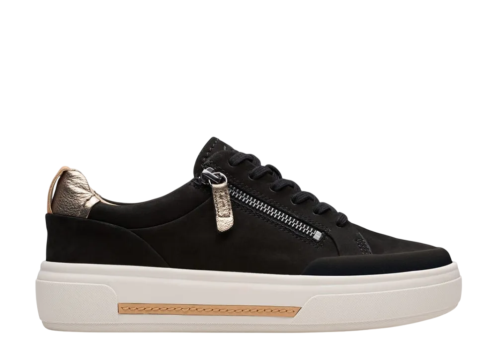 Clarks Women's Hollyhock Zip "Black Nubuck"