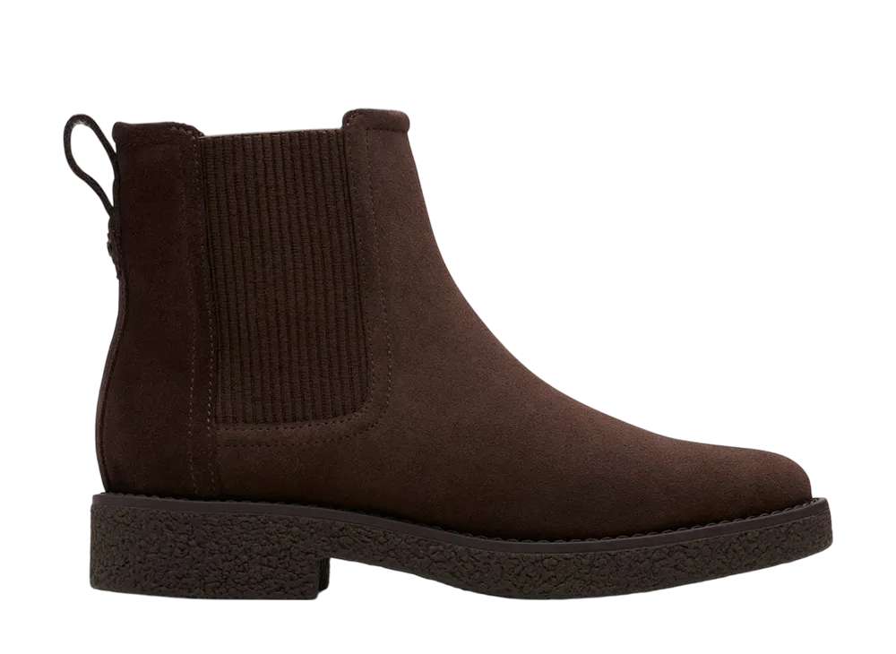 Clarks Women's Nella Top "Dark Brown Suede"