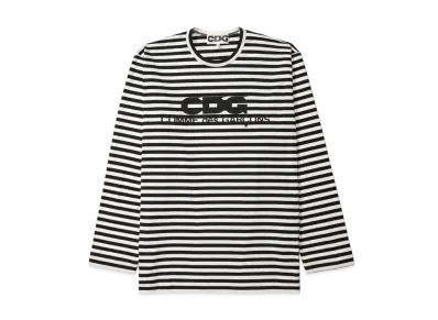 COMME des GARCONS CDG Long Sleeve T-Shirt / Black Stripe "Black"