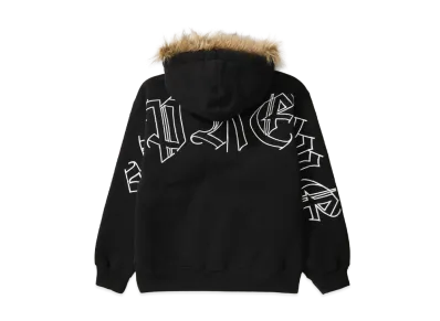 Supreme Faux Fur Zip Up Hooded Sweatshirt "Black"