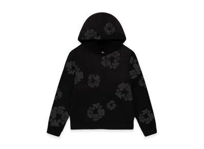 DENIM TEARS Faded Mono Cotton Wreath Hoodie "Black"