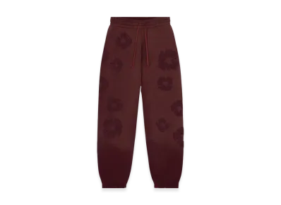 DENIM TEARS Faded Mono Cotton Wreath Sweatpants "Beet Root"