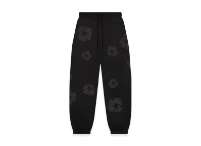 DENIM TEARS Faded Mono Cotton Wreath Sweatpants "Black"