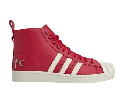 サグクラブ ×  アディダスオリジナルス スーパースター ブーツ リュクス "レッド/オフホワイト"