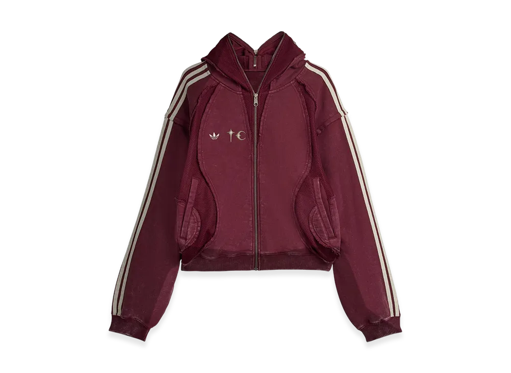 アディダス x サグクラブ チームガイスト ジップアップフーディー "マルーン"
