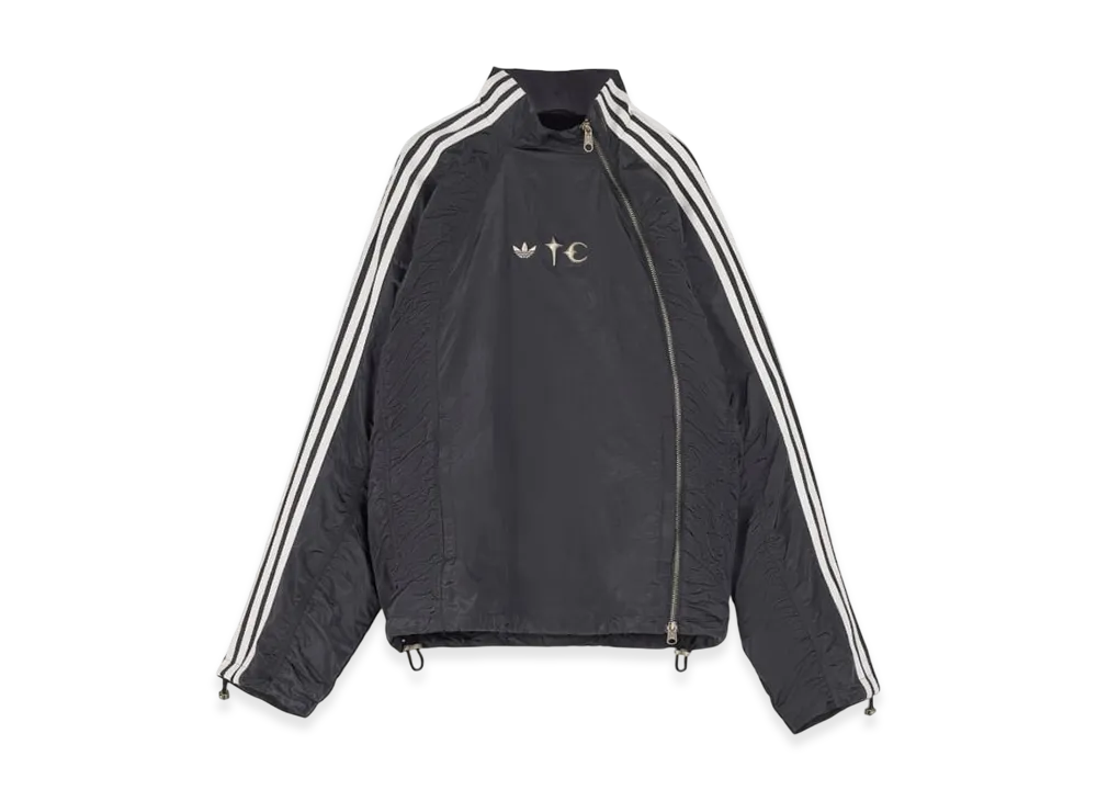 アディダス x サグクラブ ウーブン トラックトップ "ブラック/シルバーメタリック"