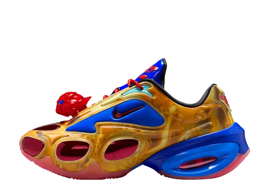 ウィンドウセン × ナイキ ウィメンズ エアマックス ミューズ "メタリックゴールド/チリレッド"