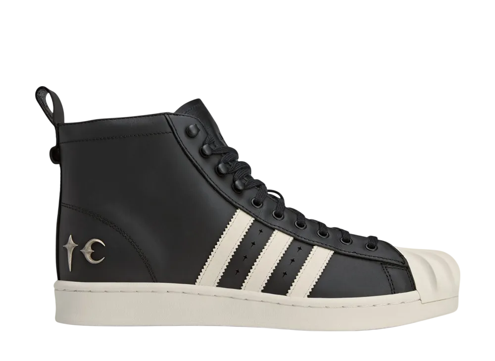 THUG CLUB × adidas Superstar Boots Luxe "Core Black/Off White"