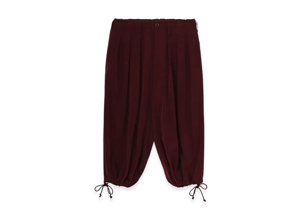 Ground Y Crepe De Chine Balloon Pants "Bordeaux"