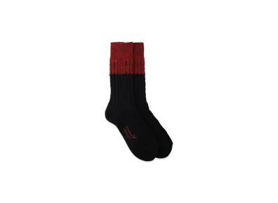 Ground Y Cotton Acrylic Links Stitch Socks "Black"