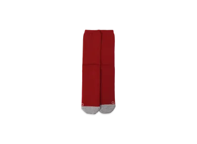 Ground Y Wool Cotton Two Tone Tube Socks "Red"