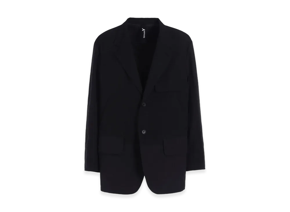Ground Y Wool Gabardine + Nylon Weather Hunting PK Jacket "Black/Black"