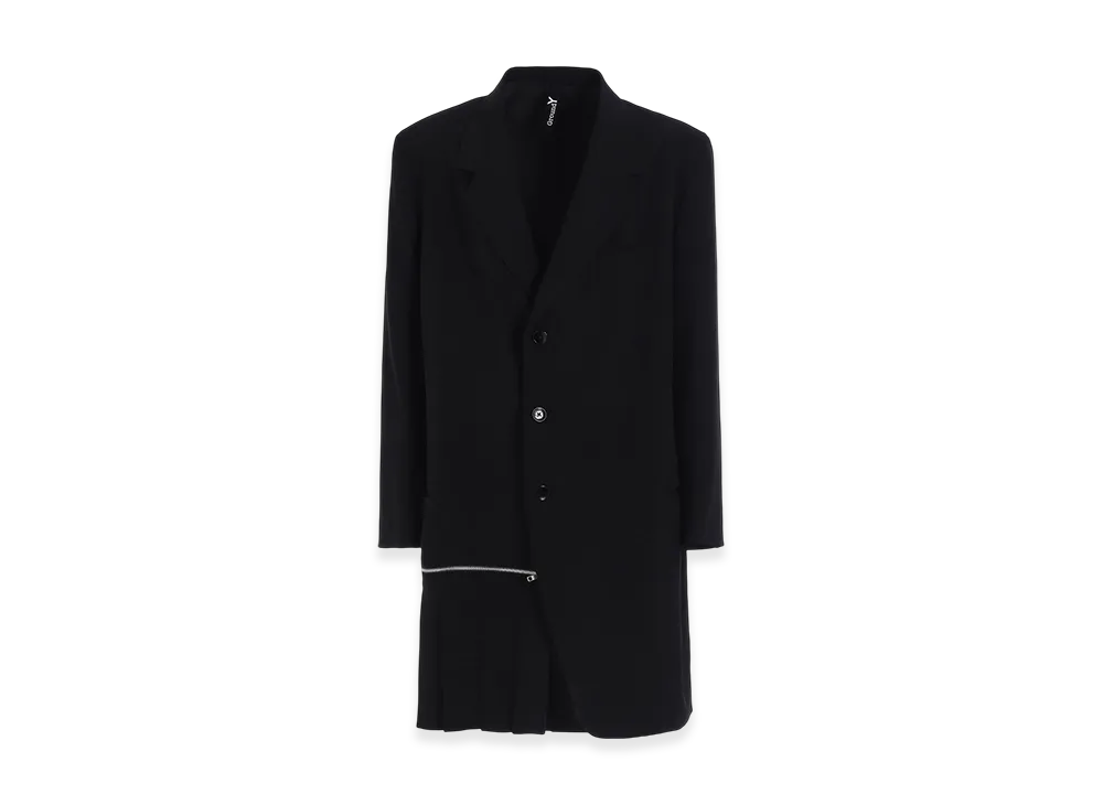 Ground Y Crepe De Chine Right Pleated Jacket "Black"