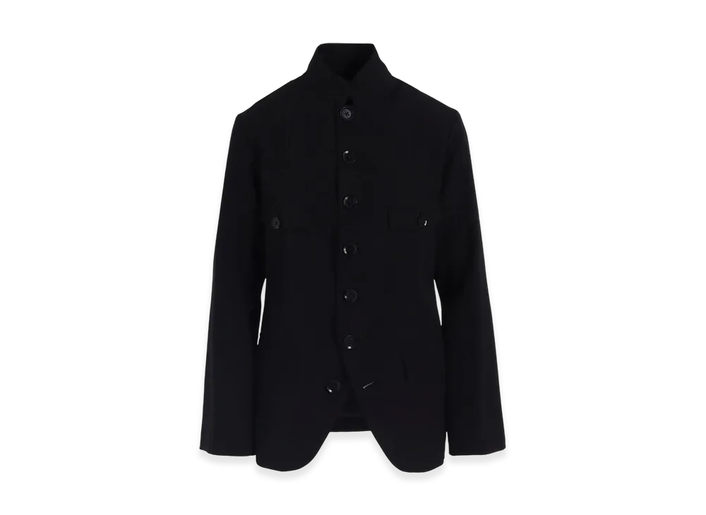 Ground Y Wool Gabardine Lady Stand Collar Jacket "Black"