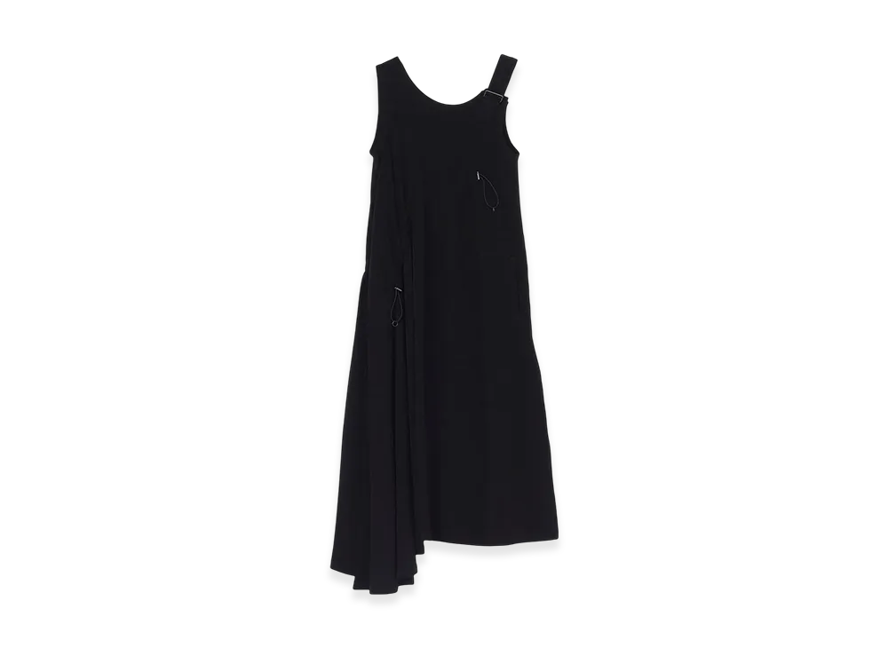 Ground Y Crepe De Chine Sleeveless Dress "Black"