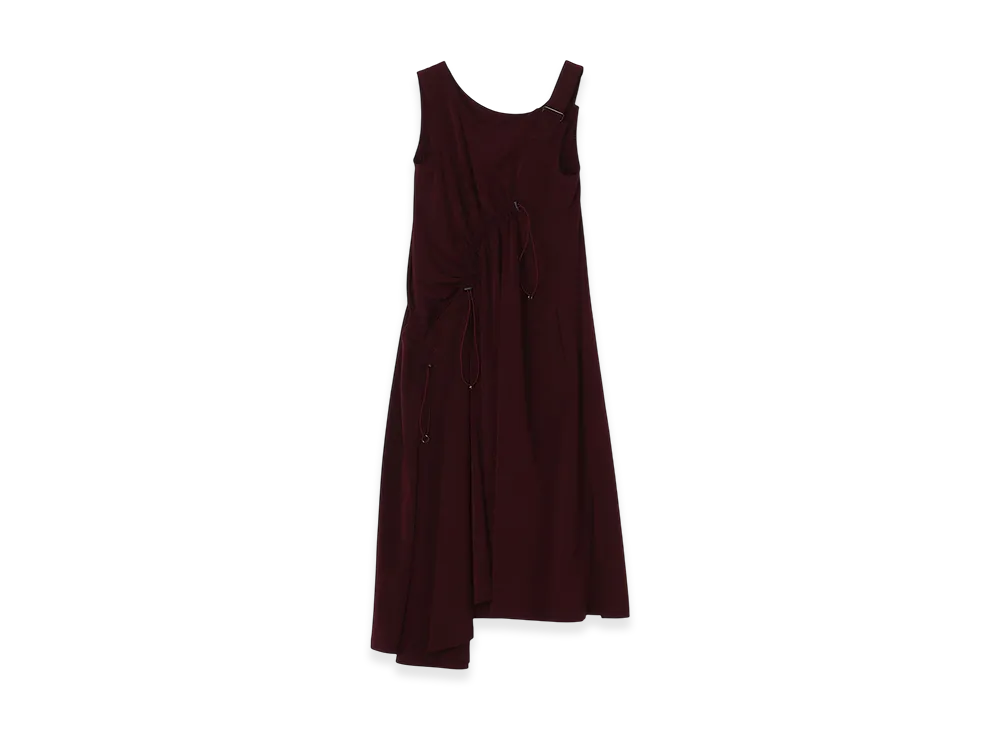 Ground Y Crepe De Chine Sleeveless Dress "Bordeaux"