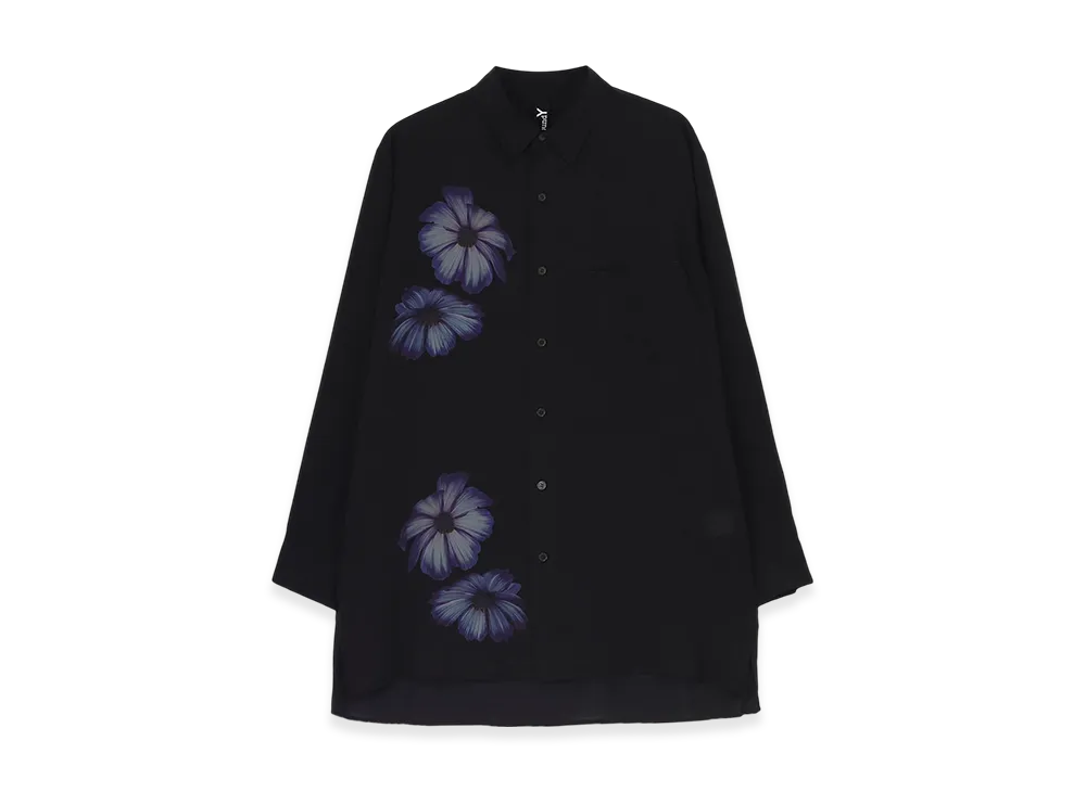 Ground Y Floral Print Long Sleeved Shirt "Black"