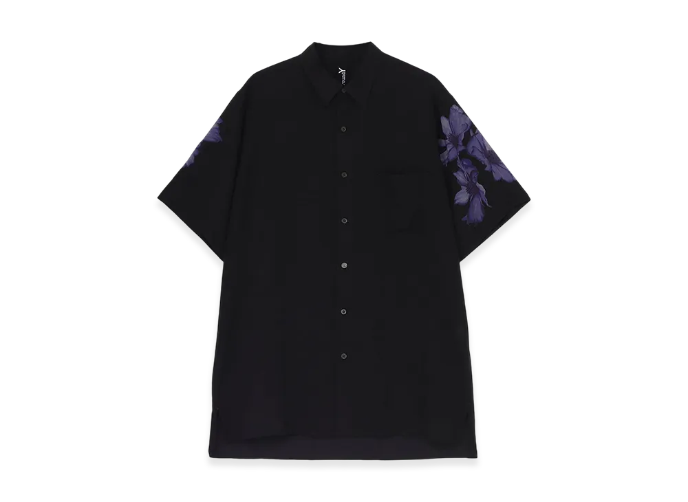 Ground Y Floral Print Short Sleeved Shirt "Black"