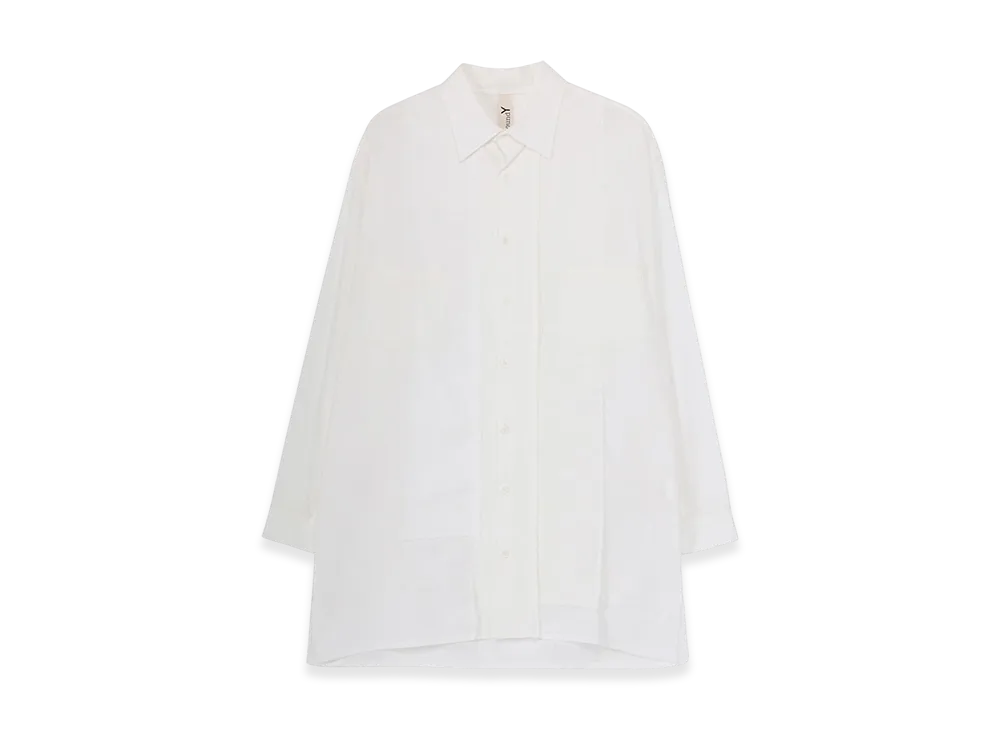 Ground Y Switching Material Patchwork White Shirt "White"