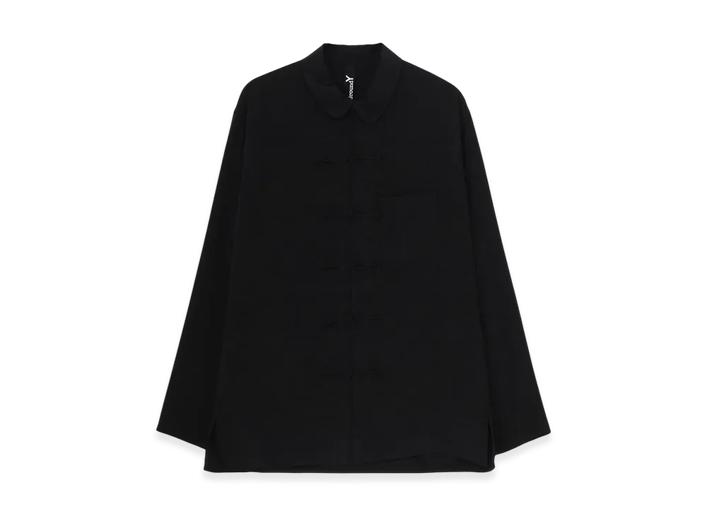Ground Y Crepe De Chine Shaka Button Shirt "Black"