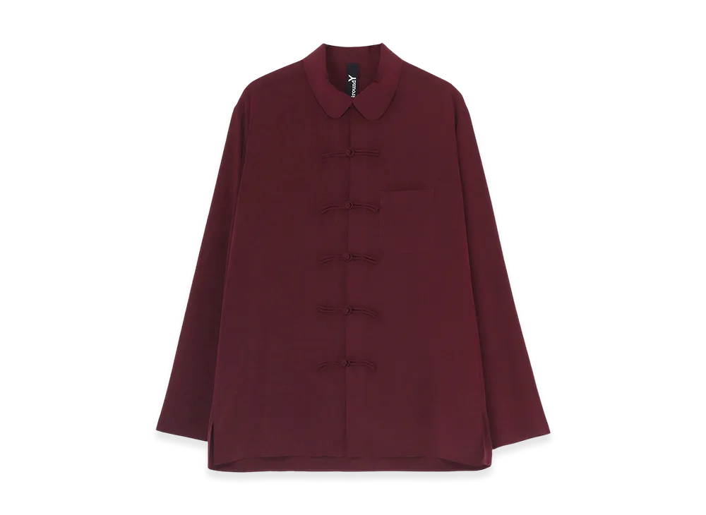 Ground Y Crepe De Chine Shaka Button Shirt "Bordeaux"