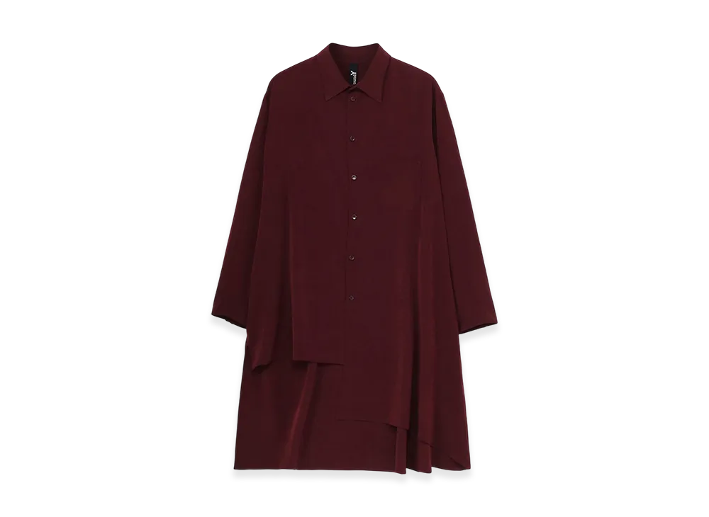 Ground Y Crepe De Chine Asymmetry Shirt "Bordeaux"