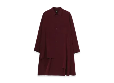 Ground Y Crepe De Chine Asymmetry Shirt "Bordeaux"