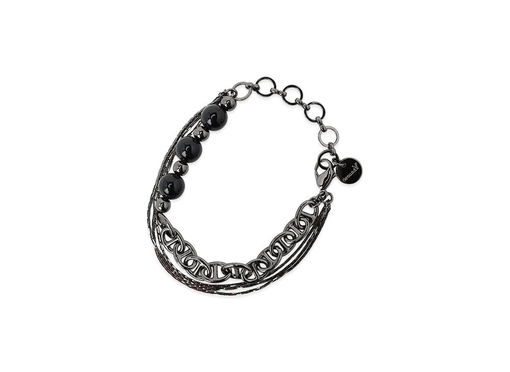 Ground Y Brass Beads Chain Beacelet C "Black"