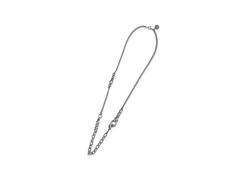 Ground Y Brass Mixed Chain Necklace "Black"