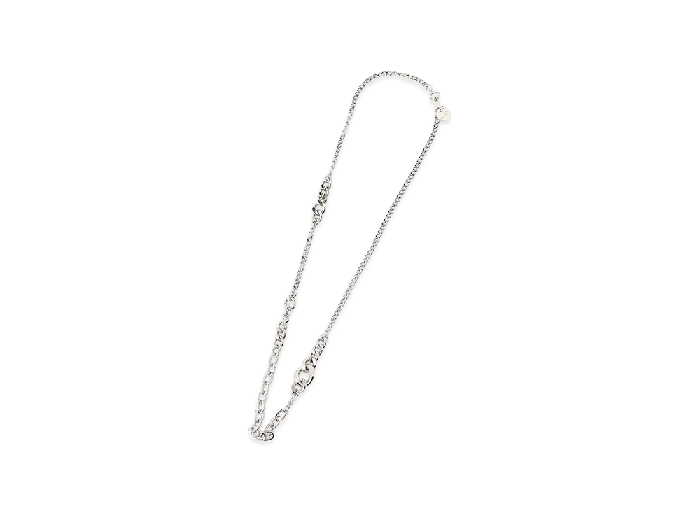 Ground Y Brass Mixed Chain Necklace "Silver"