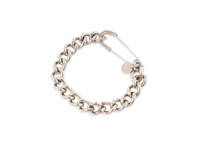 Ground Y Brass Chain Bracelet Wool Pin "Silver"
