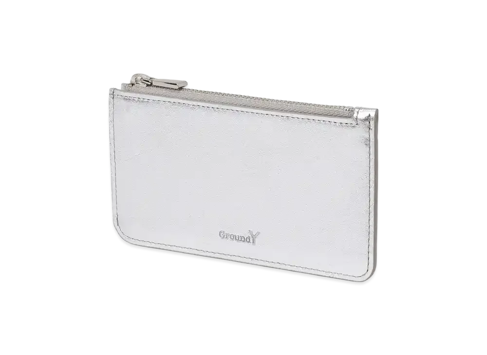 Ground Y Cow Leather Multi Card Case "Silver"