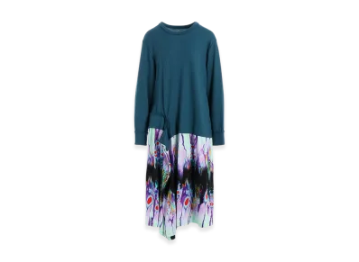 Ground Y x Mononoke the Movie Collaborate Collection Hinezumi Pattern Rayon Docking Dress "Green"