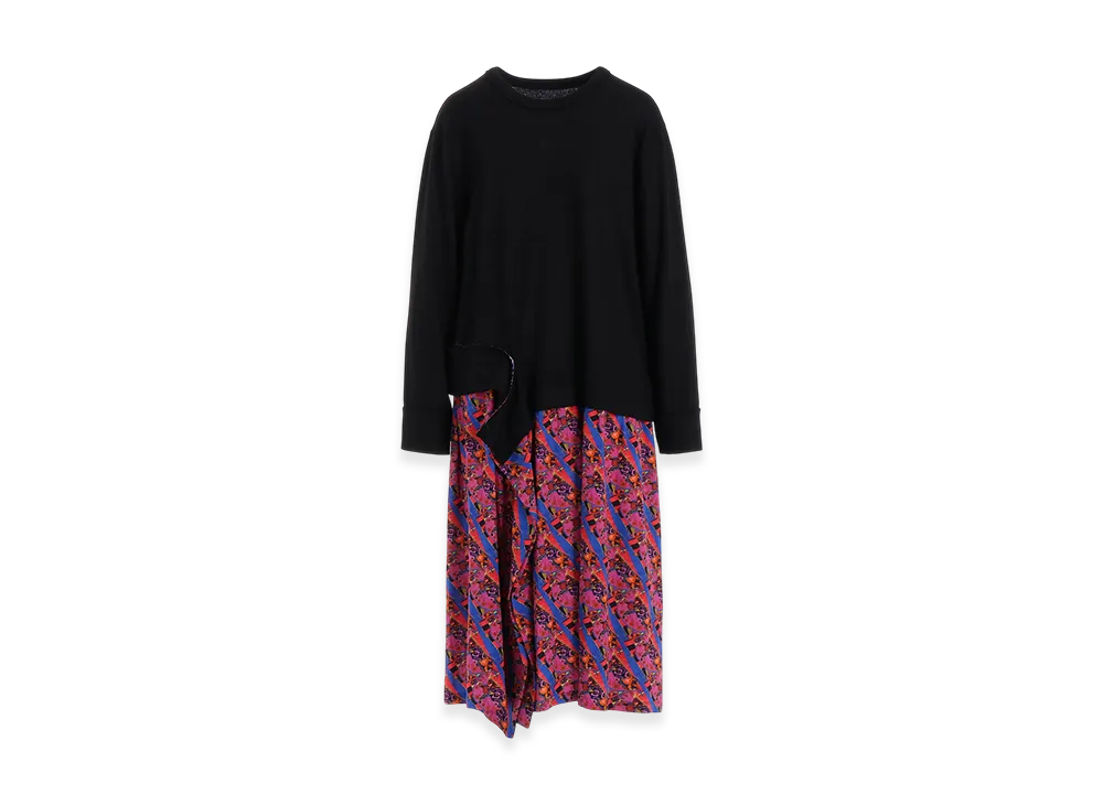 Ground Y x Mononoke the Movie Collaborate Collection Tenbin Pattern Rayon Docking Dress "Black"