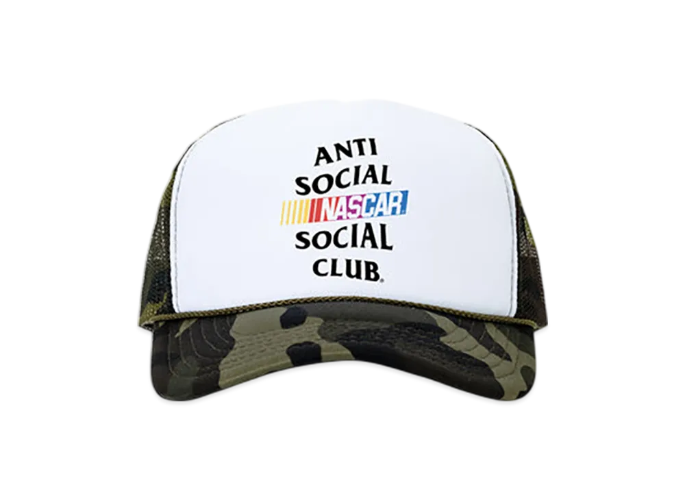 ANTI SOCIAL SOCIAL CLUB x NASCAR Games Trucker Hat "White/Camo"