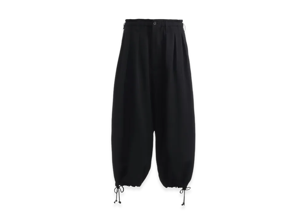 Ground Y Wool Gabardine Balloon Pants "Black"