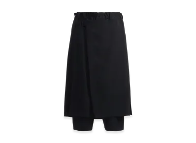 Ground Y Wool Gabardine Standard Wrap Trousers "Black"