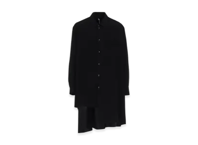 Ground Y Crepe De Chine Standard Asymmetrical Flares Shirt "Black"
