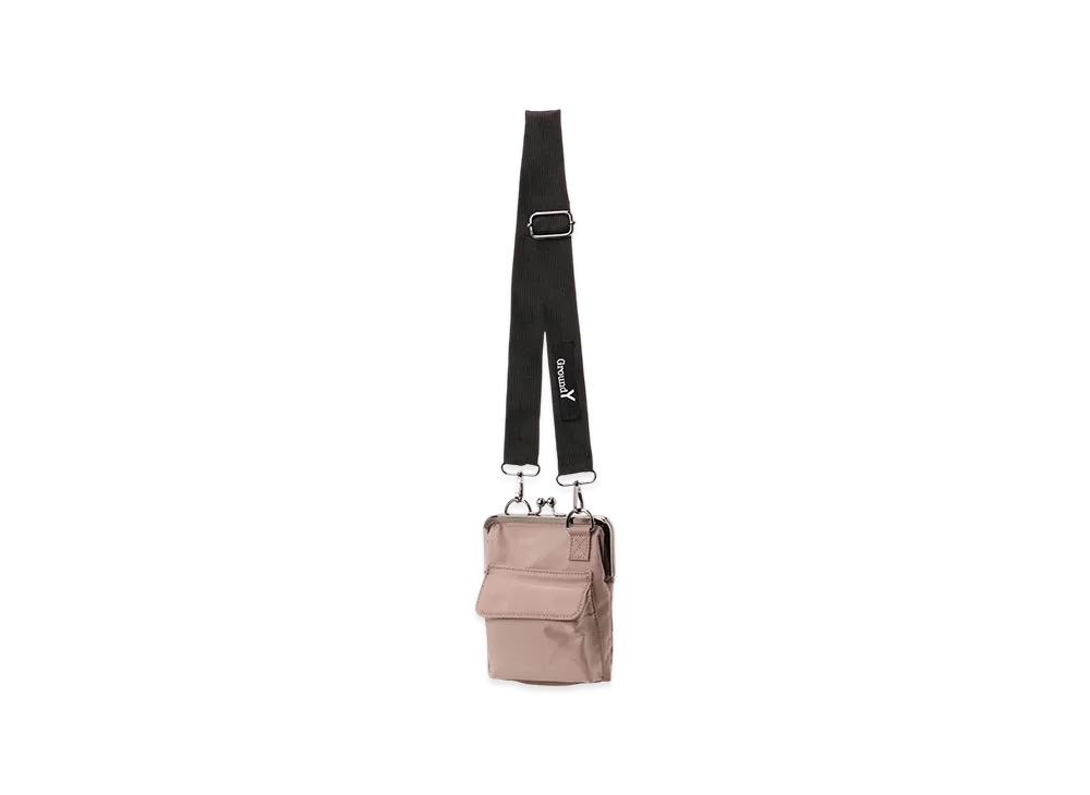 Ground Y Shoulder Bag With Clasp Closure "Gray Beige"