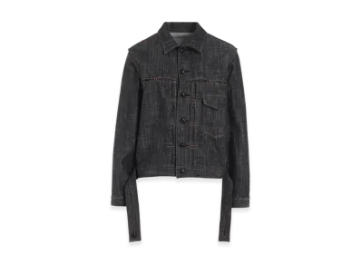Y's 8OZ Denim Tucked Denim Jacket "Black"