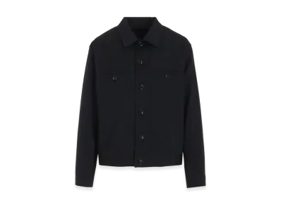 Y's Wool Gabardine Panel Denim Jacket "Black"