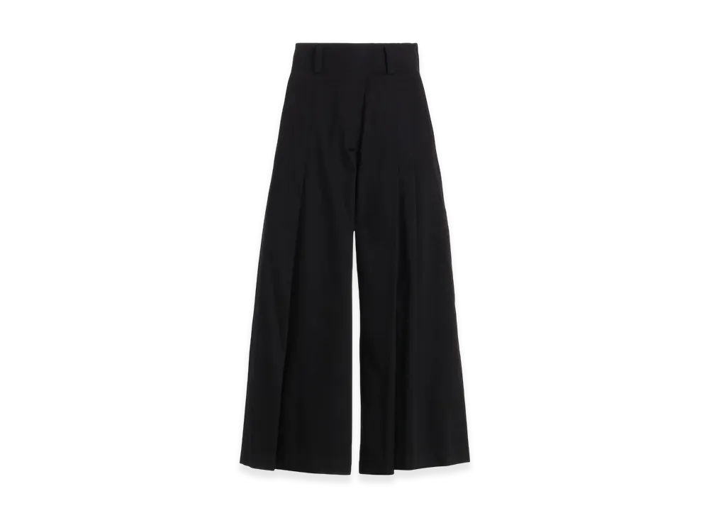 Y's Born Product Cotton Twill Random Tuck Pants "Black"